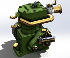 ENJOMOR 10cc Flathead Engine Single Cylinder 4 Stroke L Head Sidevalve Engine Water-cooled Gasoline Engine Internal Combustion Engine
