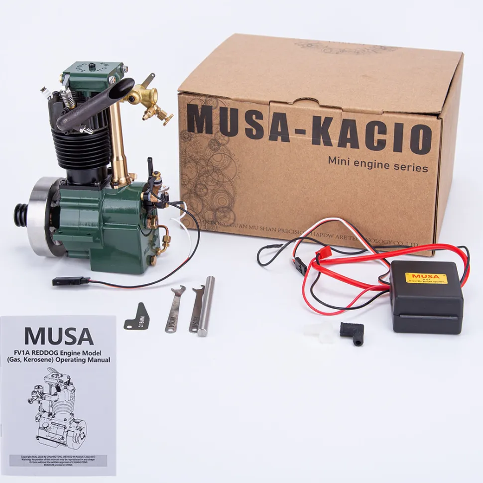 ENJOMOR 10cc Flathead Engine Single Cylinder 4 Stroke L Head Sidevalve Engine Water-cooled Gasoline Engine Internal Combustion Engine