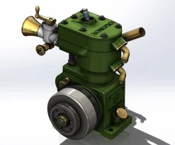 ENJOMOR 10cc Flathead Engine Single Cylinder 4 Stroke L Head Sidevalve Engine Water-cooled Gasoline Engine Internal Combustion Engine