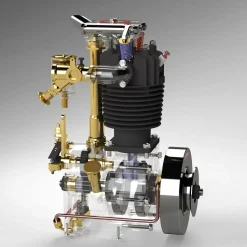 ENJOMOR 10cc Flathead Engine Single Cylinder 4 Stroke L Head Sidevalve Engine Water-cooled Gasoline Engine Internal Combustion Engine