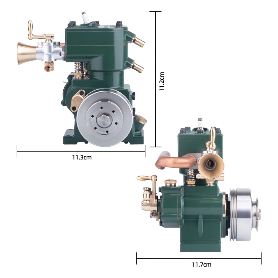 ENJOMOR 10cc Flathead Engine Single Cylinder 4 Stroke L Head Sidevalve Engine Water-cooled Gasoline Engine Internal Combustion Engine