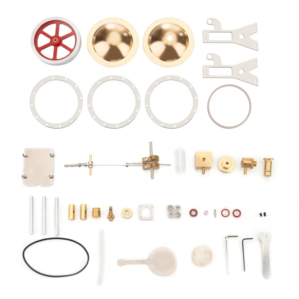ENJOMOR DIY Assembly Steam Engine Kit Retro Vertical with Spherical Boiler DIY KIT