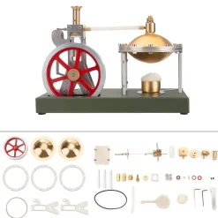 ENJOMOR DIY Assembly Steam Engine Kit Retro Vertical with Spherical Boiler DIY KIT