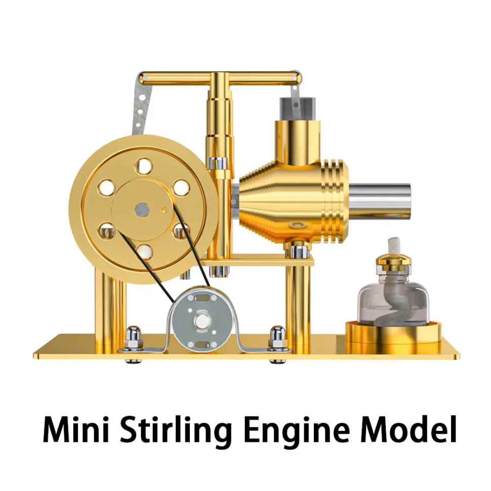 ENJOMOR DIY Stirling Engine Model Kit - Metal Balance Hot Air Stirling Engine Model Educational Toy