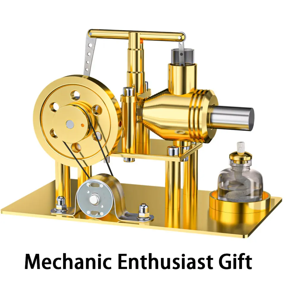 ENJOMOR DIY Stirling Engine Model Kit - Metal Balance Hot Air Stirling Engine Model Educational Toy