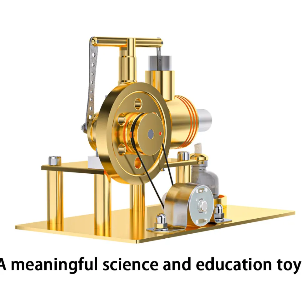ENJOMOR DIY Stirling Engine Model Kit - Metal Balance Hot Air Stirling Engine Model Educational Toy