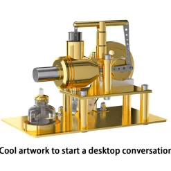 ENJOMOR DIY Stirling Engine Model Kit - Metal Balance Hot Air Stirling Engine Model Educational Toy