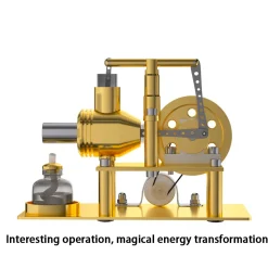 ENJOMOR DIY Stirling Engine Model Kit - Metal Balance Hot Air Stirling Engine Model Educational Toy