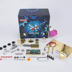 ENJOMOR DIY Stirling Engine Model Kit - Metal Balance Hot Air Stirling Engine Model Educational Toy