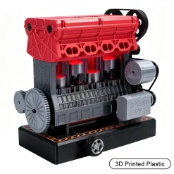 ENJOMOR 3D Printed Inline Four-Cylinder Engine Model Kit that Works - Build Your Own Engine
