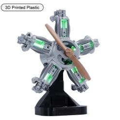 ENJOMOR 3D Printed Radial Five-Cylinder Engine Model Kit that Works- Build Your Own Radial Engine