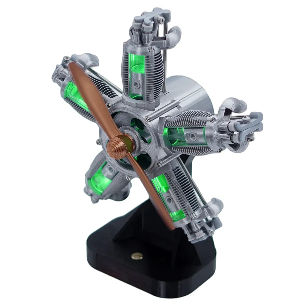 ENJOMOR 3D Printed Radial Five-Cylinder Engine Model Kit that Works- Build Your Own Radial Engine