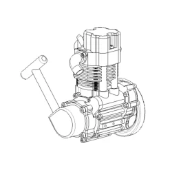 ENJOMOR GS-DK01 8CC OHV Inline Single-Cylinder Four-Stroke Air-Cooled Gasoline Engine Model (RTR Version)