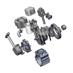 ENJOMOR GS-DK01 8CC OHV Inline Single-Cylinder Four-Stroke Air-Cooled Gasoline Engine Model (RTR Version)
