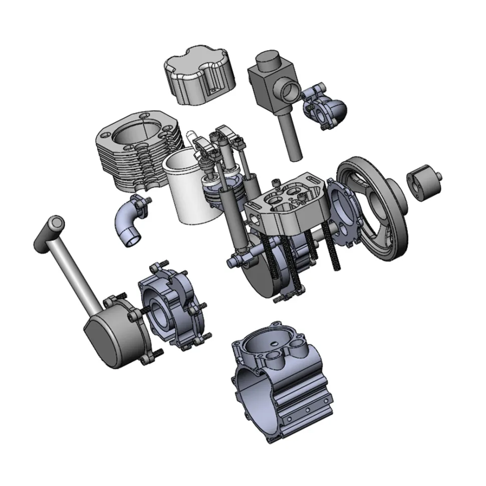 ENJOMOR GS-DK01 8CC OHV Inline Single-Cylinder Four-Stroke Air-Cooled Gasoline Engine Model (RTR Version)
