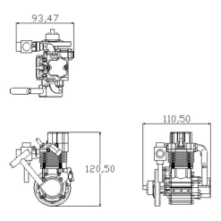 ENJOMOR GS-DK01 8CC OHV Inline Single-Cylinder Four-Stroke Air-Cooled Gasoline Engine Model (RTR Version)