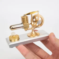ENJOMOR Hog Stirling Engine Mini Balance Beam Hot Air Stirling External Combustion Engine Model