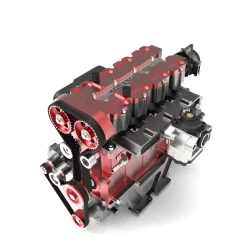 ENJOMOR L4 Engine GS-L4 36cc DOHC Inline 4 Cylinder 4 Stroke Water-Cooled L4 RC Gasoline Engine Model that Works - Speed Up to 12,000rpm