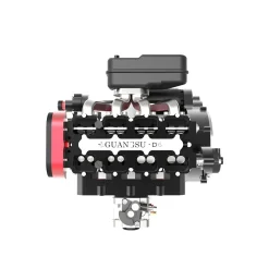ENJOMOR L4 Engine GS-L4 36cc DOHC Inline 4 Cylinder 4 Stroke Water-Cooled L4 RC Gasoline Engine Model that Works - Speed Up to 12,000rpm