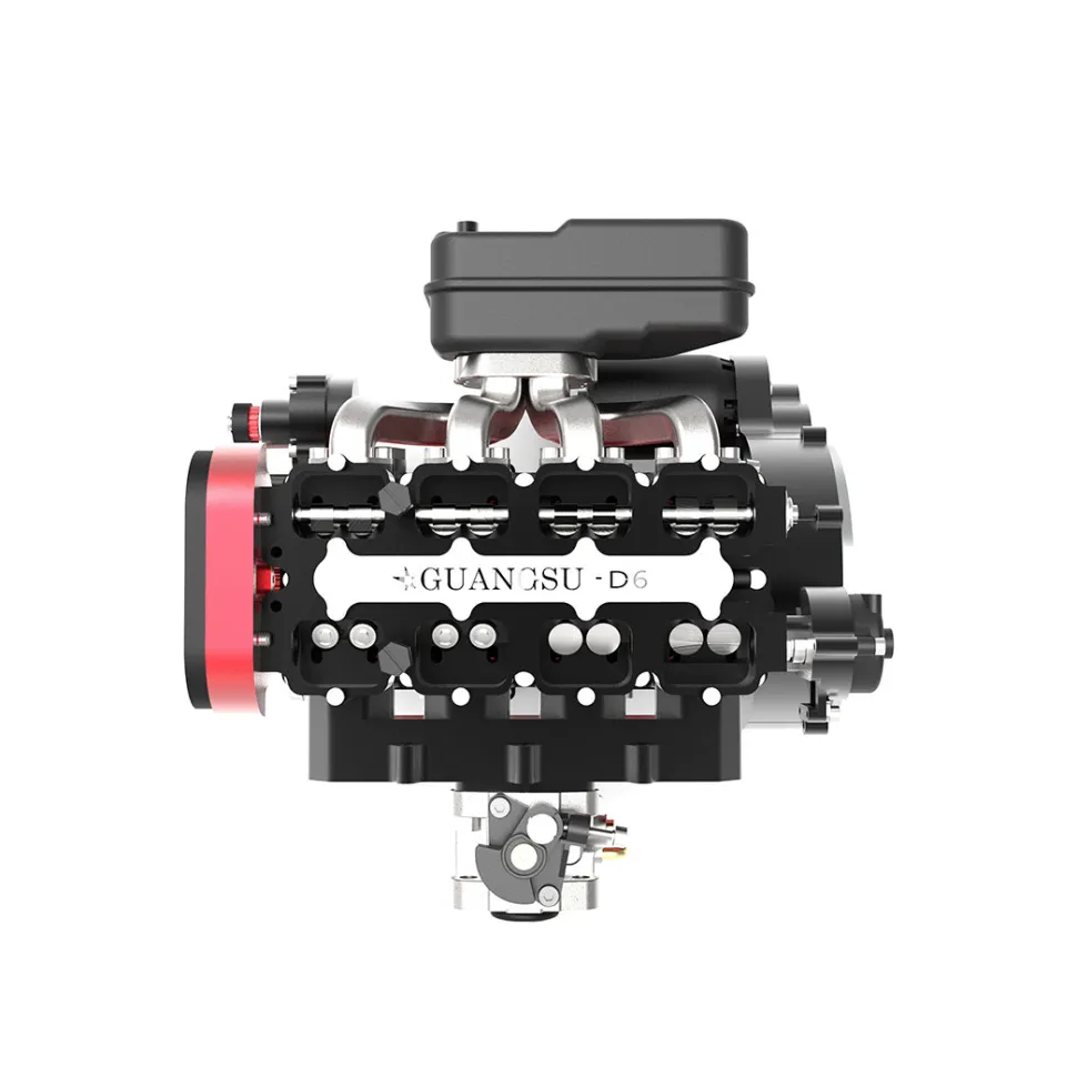 ENJOMOR L4 Engine GS-L4 36cc DOHC Inline 4 Cylinder 4 Stroke Water-Cooled L4 RC Gasoline Engine Model that Works - Speed Up to 12,000rpm