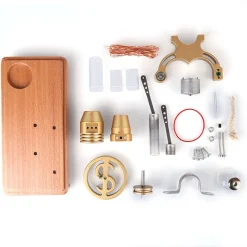 ENJOMOR Retro γ-shape Stirling Engine Kit Generator with LED Lights - STEM Toy