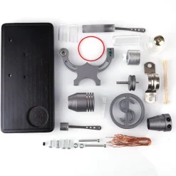 ENJOMOR Retro γ-shape Stirling Engine Kit Generator with LED Lights - STEM Toy
