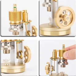 ENJOMOR Ringbom J01 Stirling Engine Miniature Free-piston Hot Air External Combustion Engine Model (Kit Version)