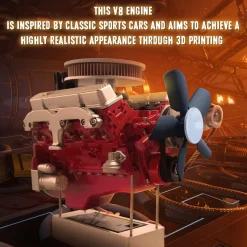 ENJOMOR 1/6 Scale V8 Internal Combustion Engine Model Kit that Works-Build Your Own V8 Engine