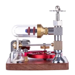 ENJOMOR Speed-Controlled Single Cylinder Stirling Engine Model with Ball Bearing Flywheel - STEM Toys