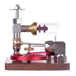 ENJOMOR Speed-Controlled Single Cylinder Stirling Engine Model with Ball Bearing Flywheel - STEM Toys