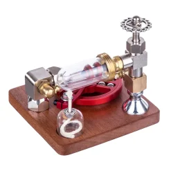 ENJOMOR Speed-Controlled Single Cylinder Stirling Engine Model with Ball Bearing Flywheel - STEM Toys
