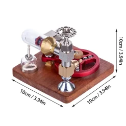 ENJOMOR Speed-Controlled Single Cylinder Stirling Engine Model with Ball Bearing Flywheel - STEM Toys