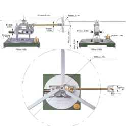 ENJOMOR Stirling Helicopter Model Kit Gamma Hot Air Stirling Engine Model DIY Assembly Model STEM Educational Toy