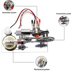 ENJOMOR γ-Type Hot Air Stirling Engine Model Kit STEM Educational Toy- Enginediy