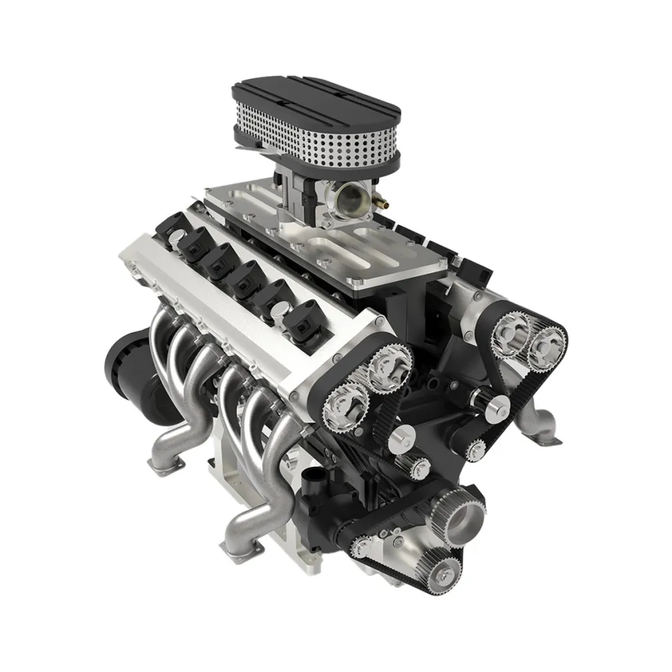 ENJOMOR V12 Engine GS-V12 72CC DOHC 4-Stroke 12-Cylinder 48-Valve Water-Cooled Electric Start Gasoline Engine Model - V12 Engine Model That Works