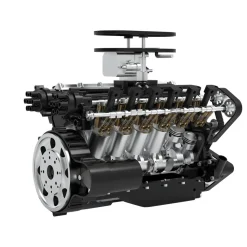 ENJOMOR V12 Engine GS-V12 72CC DOHC 4-Stroke 12-Cylinder 48-Valve Water-Cooled Electric Start Gasoline Engine Model - V12 Engine Model That Works