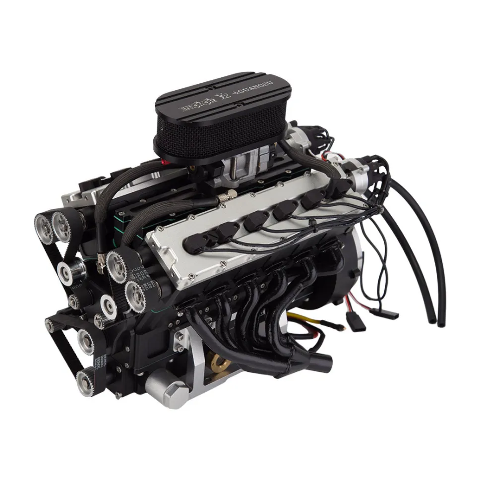 ENJOMOR V12 Engine GS-V12 72CC DOHC 4-Stroke 12-Cylinder 48-Valve Water-Cooled Electric Start Gasoline Engine Model - V12 Engine Model That Works