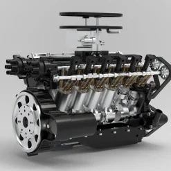 ENJOMOR V12 Engine GS-V12 72CC DOHC 4-Stroke 12-Cylinder 48-Valve Water-Cooled Electric Start Gasoline Engine Model - V12 Engine Model That Works