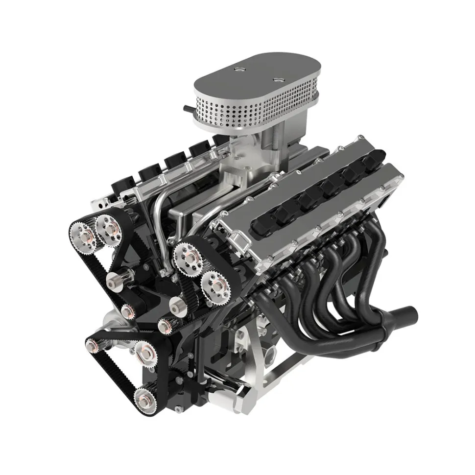 ENJOMOR V12 Engine GS-V12 72CC DOHC 4-Stroke 12-Cylinder 48-Valve Water-Cooled Electric Start Gasoline Engine Model - V12 Engine Model That Works