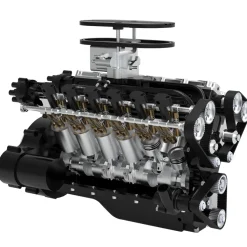 ENJOMOR V12 Engine GS-V12 72CC DOHC 4-Stroke 12-Cylinder 48-Valve Water-Cooled Electric Start Gasoline Engine Model - V12 Engine Model That Works