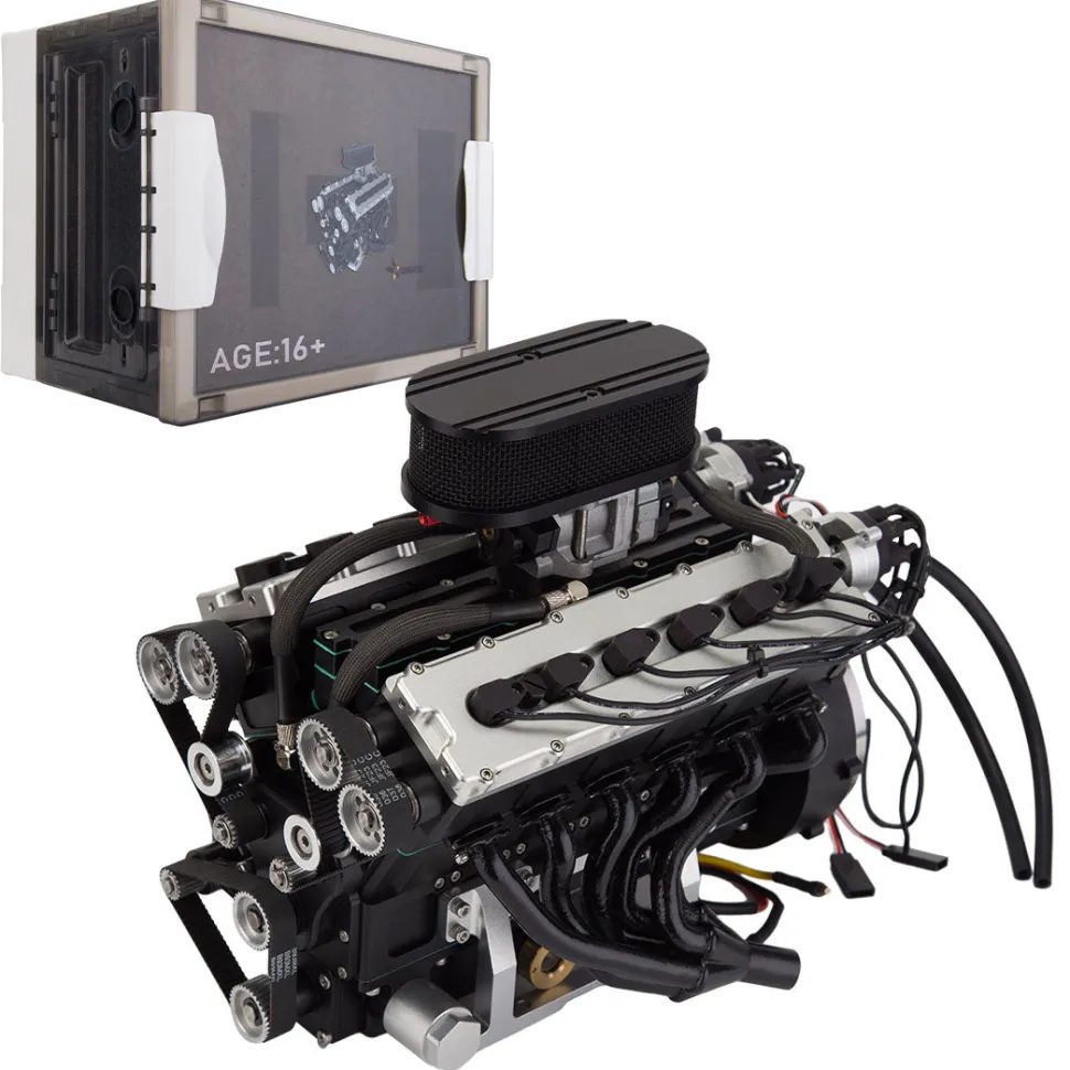 ENJOMOR V12 Engine with Starter Kit and Base - One Key Start