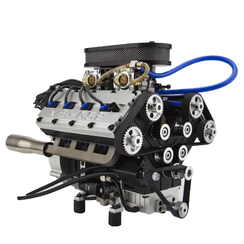 ENJOMOR V8 GS-V8 78CC DOHC Gasoline V8 Engine Model That Works with Starter Kit