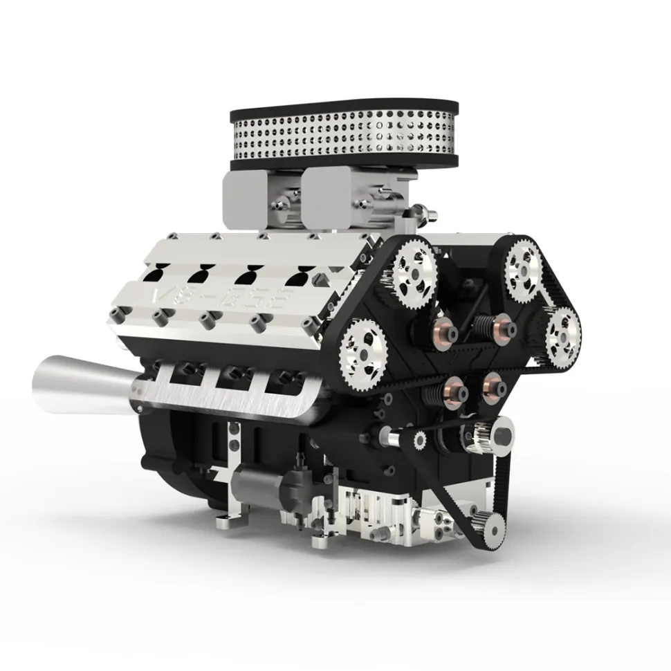 ENJOMOR V8 GS-V8 78CC DOHC Gasoline V8 Engine Model That Works with Starter Kit