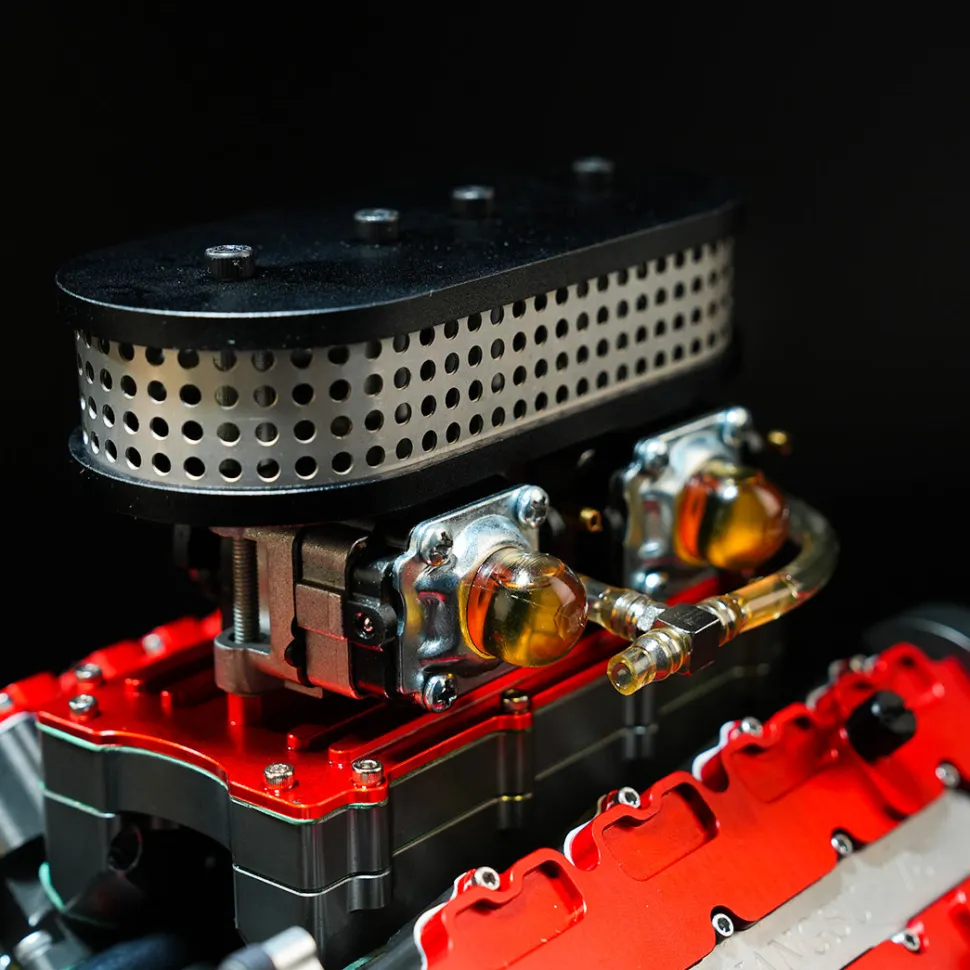 ENJOMOR V8 GS-V8 78CC DOHC Gasoline V8 Engine Model That Works with Starter Kit