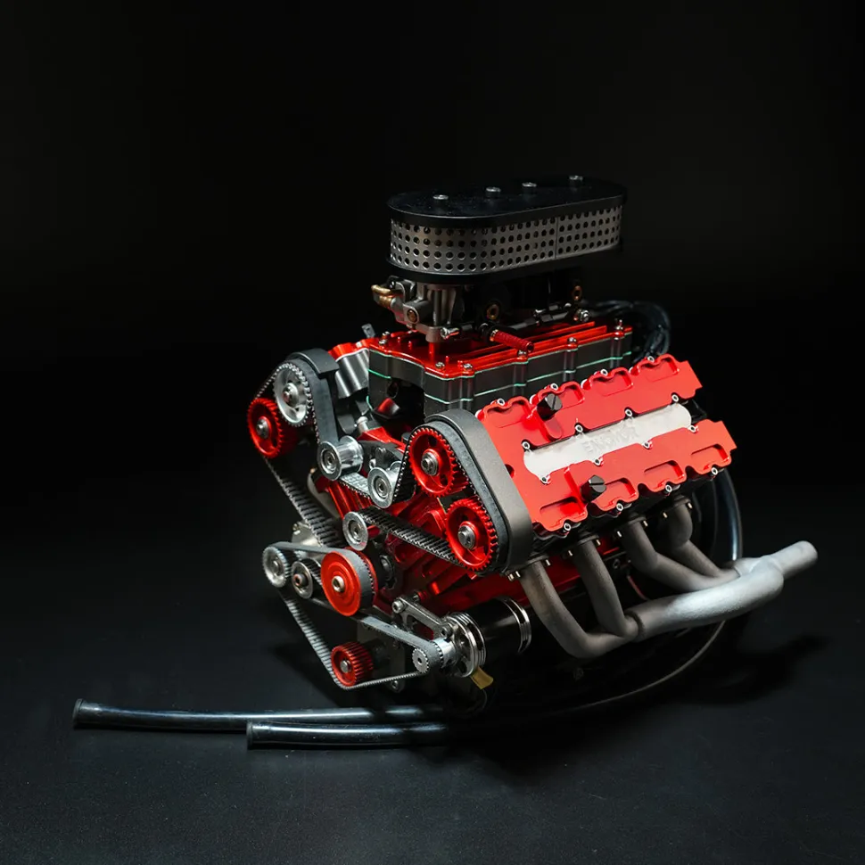 ENJOMOR V8 GS-V8 78CC DOHC Gasoline V8 Engine Model That Works with Starter Kit