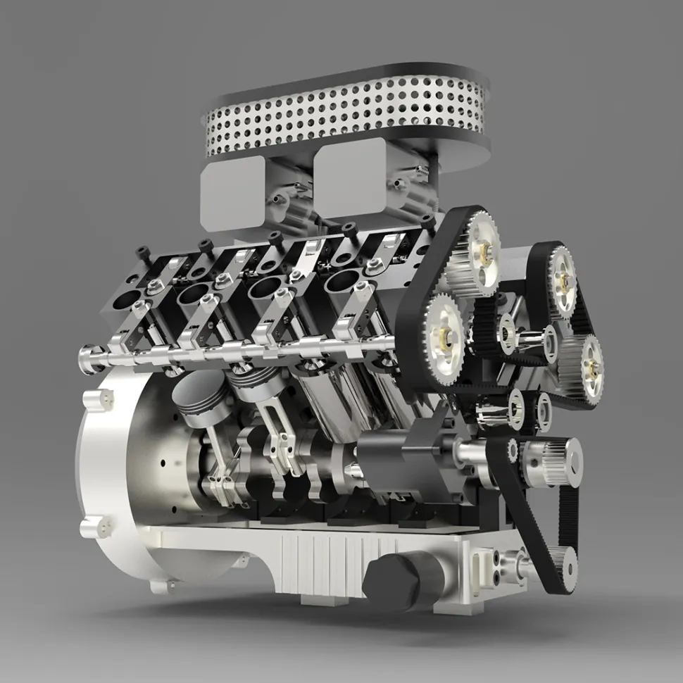 ENJOMOR V8 GS-V8 78CC DOHC Gasoline V8 Engine Model That Works with Starter Kit