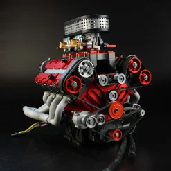 ENJOMOR V8 GS-V8 78CC DOHC Gasoline V8 Engine Model That Works with Starter Kit