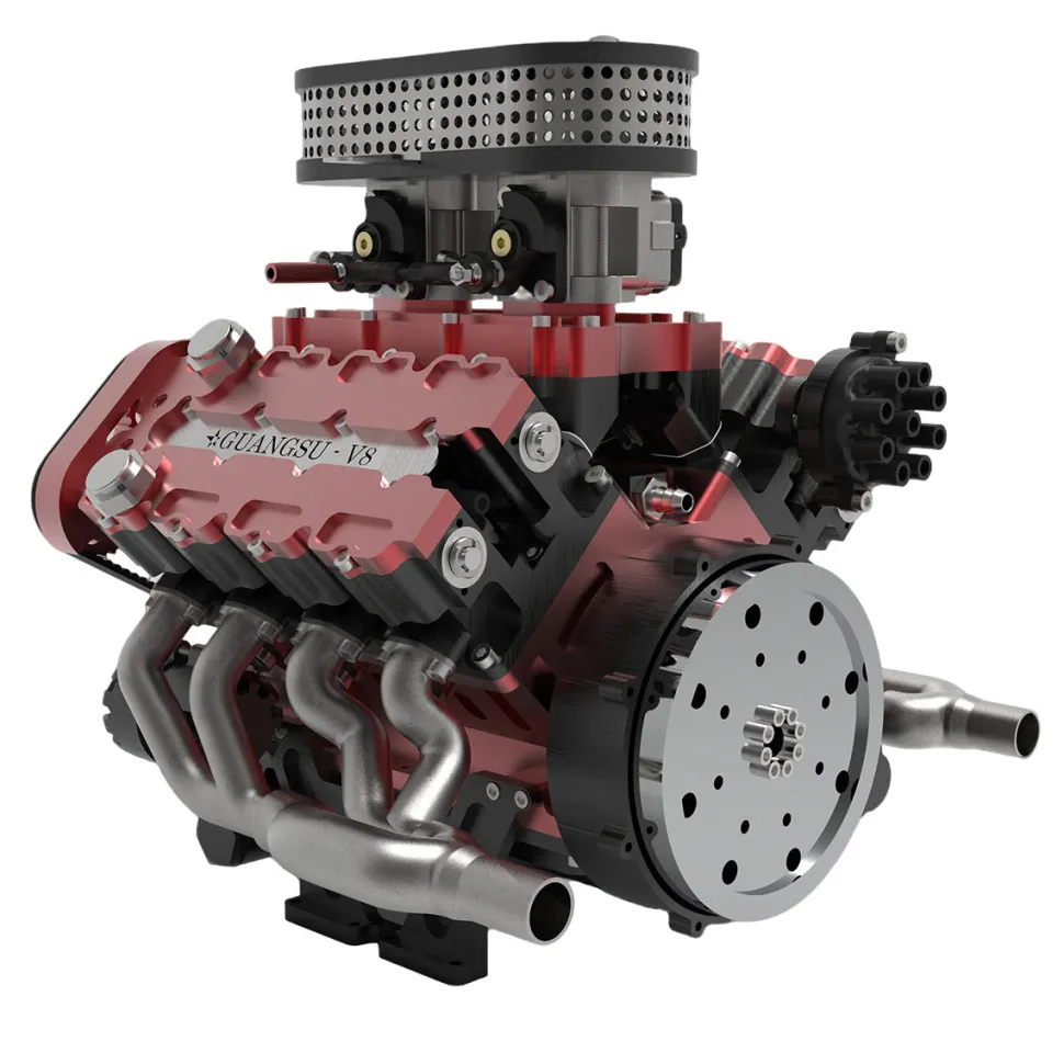 ENJOMOR V8 GS-V8 78CC DOHC Gasoline V8 Engine Model That Works with Starter Kit