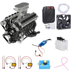 ENJOMOR V12 GS-V12 72CC DOHC Gasoline V12 Engine Model That Works with Starter Kit