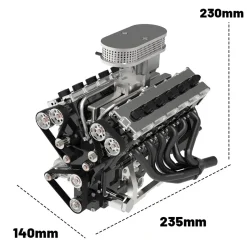 ENJOMOR V12 GS-V12 72CC DOHC Gasoline V12 Engine Model That Works with Starter Kit